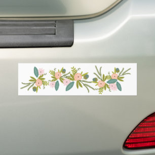 Floral and Fauna Bumper Sticker