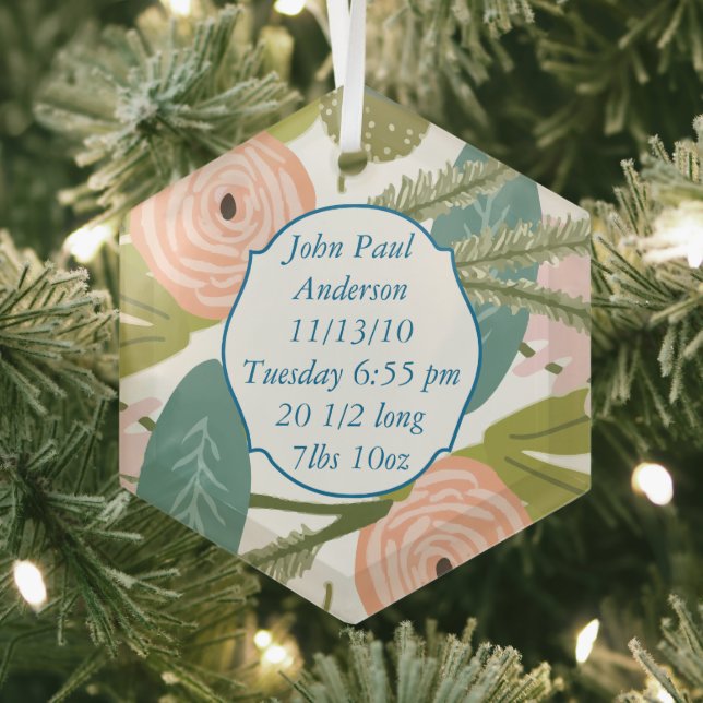 Floral and Fauna Glass Tree Decoration (Insitu)