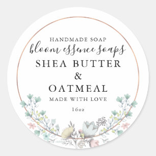 Floral and Foil   Soap Sticker