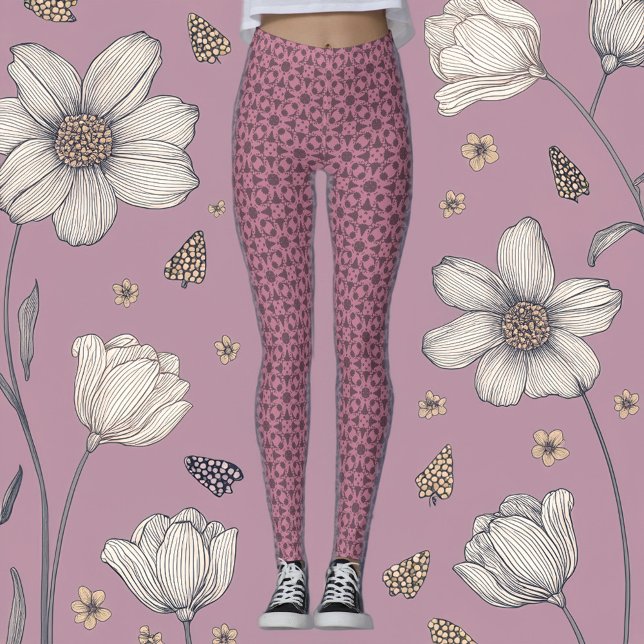 Floral and Geometric Harmony Leggings (Creator Uploaded)