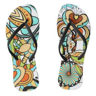 Floral And Glamour Seamless Modern Flip Flops