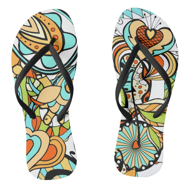 Floral And Glamour Seamless Modern   Flip Flops (Footbed)