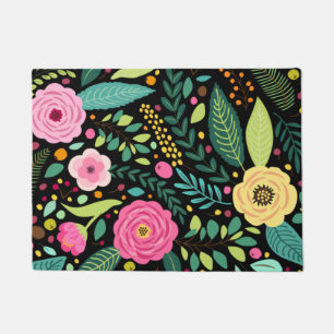 Floral And Glamour Seamless Pattern Cute Doormat
