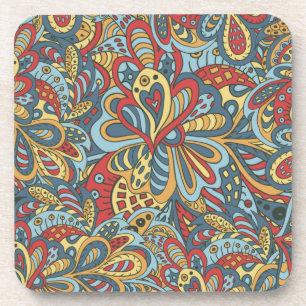 Floral And Glamour Seamless Pattern Fashion Cute Coaster