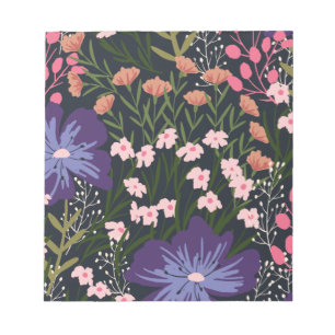 Floral And Glamour Seamless Pattern Natural colour Notepad