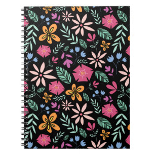 Floral And Glamour Seamless Pattern Natural Notebook