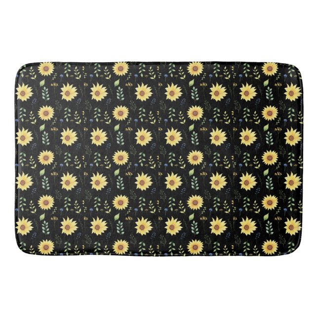  Floral And Glamour Seamless Pattern Spring       Bath Mat (Front)
