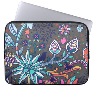 Floral And Glamour Seamless Pattern Spring Cute Laptop Sleeve