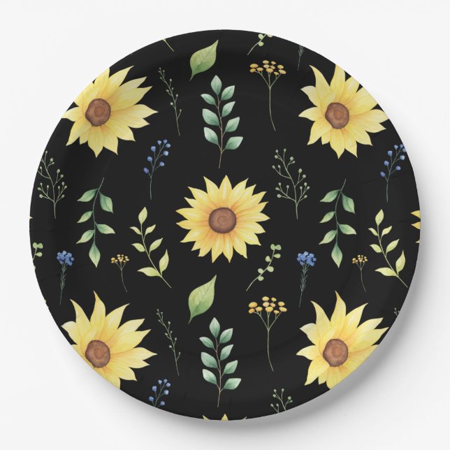  Floral And Glamour Seamless Pattern Spring    Paper Plate (Front)