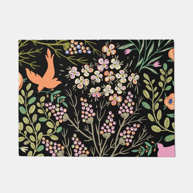 Floral And Glamour Seamless Pattern Summer Colour  Doormat (Front)