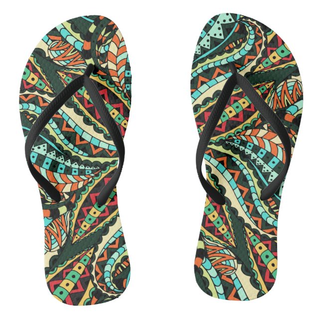 Floral And Glamour Seamless Stylish   Flip Flops (Footbed)