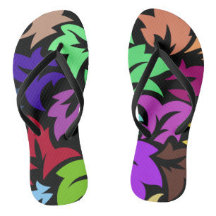 Floral And Glamour Seamless Stylish Summer Flip Flops