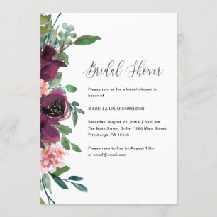 Floral and Greenery Bridal Shower Invitation