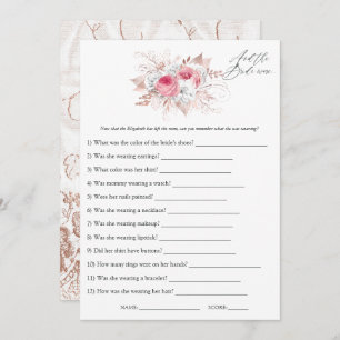 Floral and Lace Bridal Shower Game Invitation