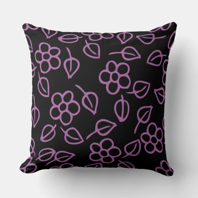 Floral and Leaves Cushion (Front)