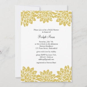 Floral and Modern Bridal Shower Invitation