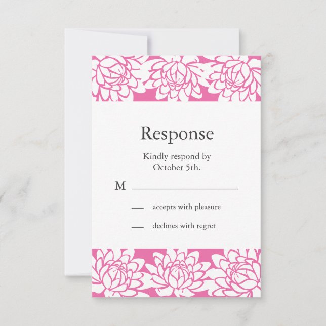 Floral and Modern RSVP (Front)