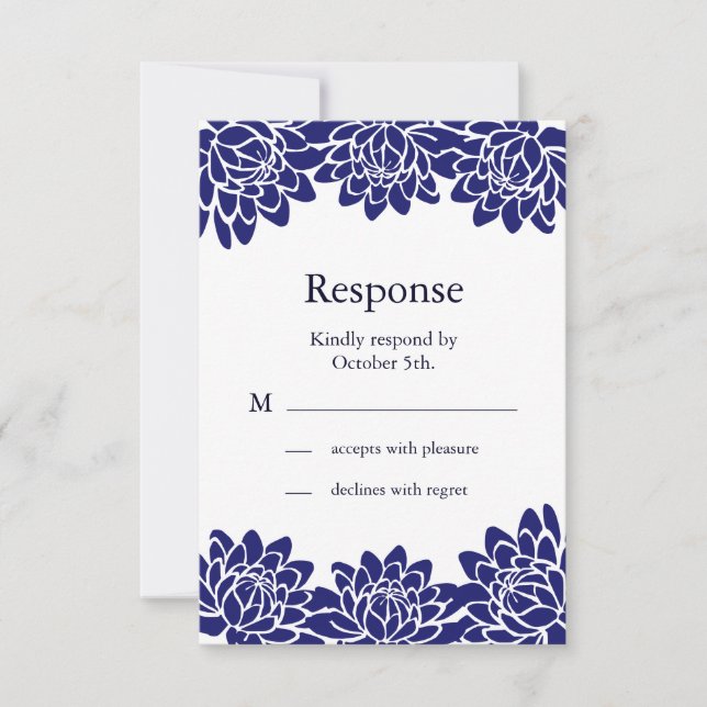 Floral and Modern RSVP (Front)