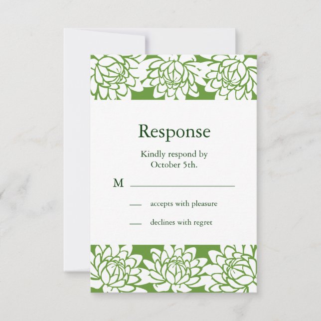 Floral and Modern RSVP Card (Front)