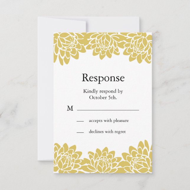 Floral and Modern RSVP Card (Front)