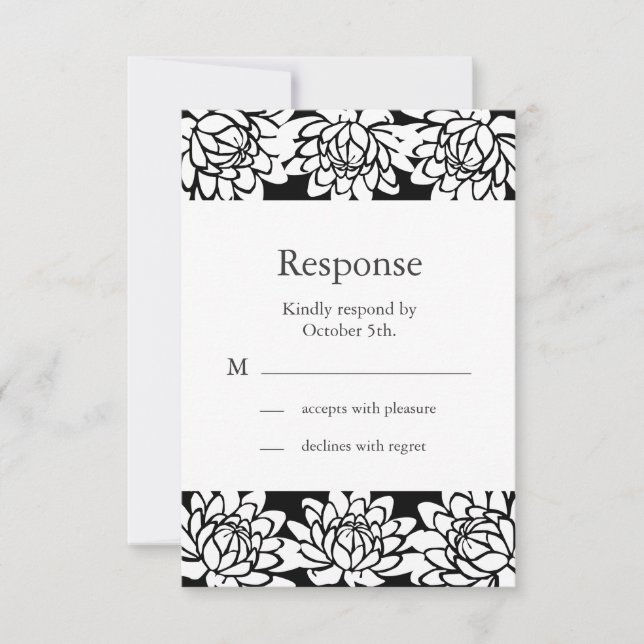 Floral and Modern RSVP Card (Front)
