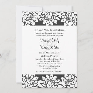 Floral and Modern Wedding Invitation