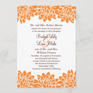 Floral and Modern Wedding Invitation