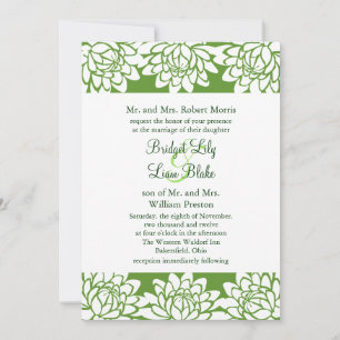 Floral and Modern Wedding Invitation