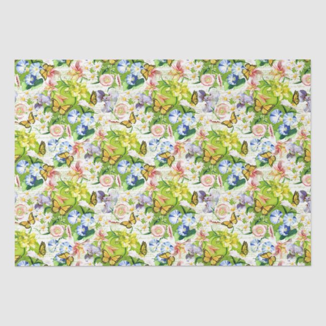 Floral and Monarch Tissue Paper (Front)