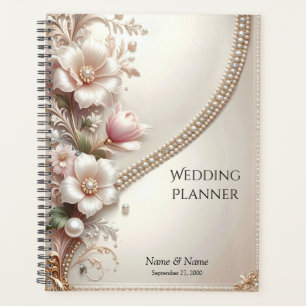 Floral and Pearl Embellishments Planner