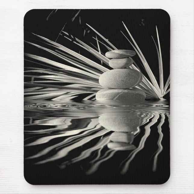 Floral and pebbles mouse mat (Front)