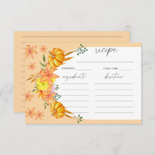 Floral and pumpkin arch - recipe card