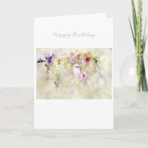 Floral Angel Birthday Card