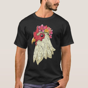 Floral Animal   Farm Animal Farmer Bird Flower Chi T-Shirt