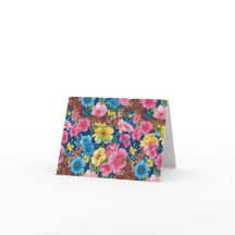 Floral, Animal print Thank you Cards