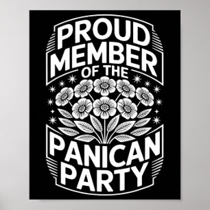 Floral Anti Trump Panican Party Poster