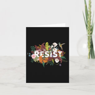 Floral Anti Trump Political Protest  Card