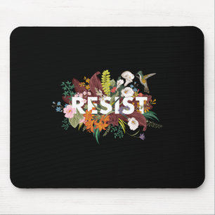 Floral Anti Trump Political Protest Mouse Mat