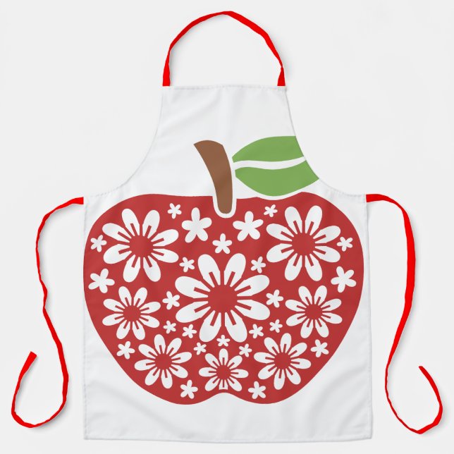 Floral Apple Apron (Front)