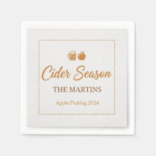 Floral Apple Picking Cocktail Napkins – Personaliz