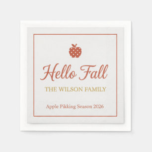 Floral Apple Picking Cocktail Napkins – Personaliz