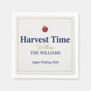 Floral Apple Picking Cocktail Napkins – Personaliz