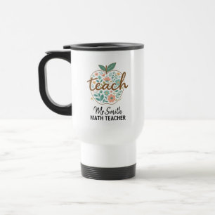 Floral Apple Teacher Mug Teacher Appreciation