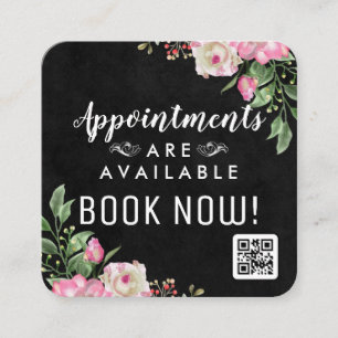 Floral Appointment Bookings   QR Code Card