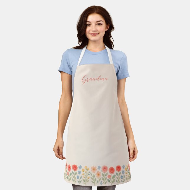 Floral Apron for Grandma or Mom (Worn)