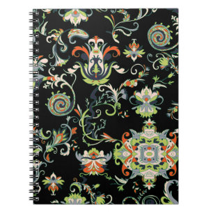 Floral Arabic Ornament: Seamless Traditional Notebook