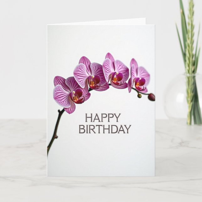 Floral Arc Birthday Card (Front)