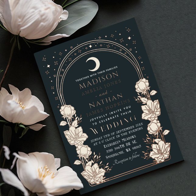 Floral Arch Art Nouveau Wedding Invitation (Creator Uploaded)