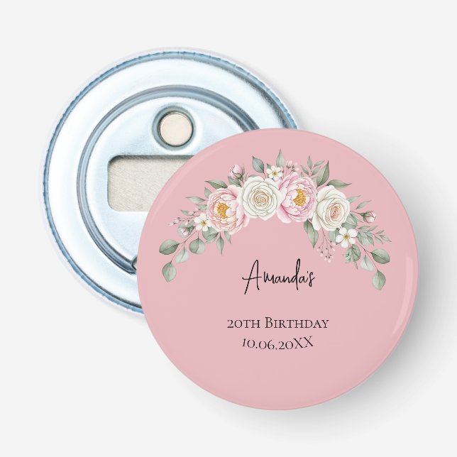 Floral Arch Birthday Personalized Opener (Front)
