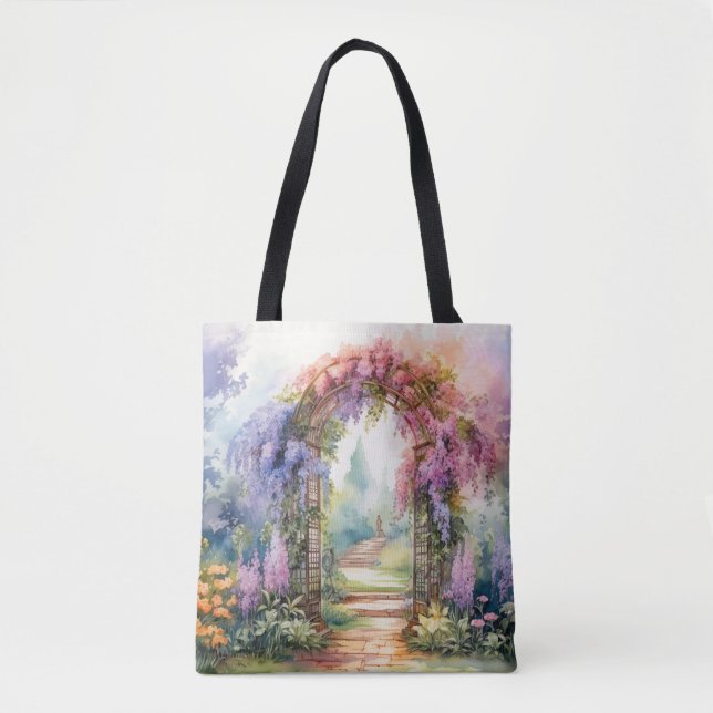 Floral Arch Landscape Tote Bag (Front)